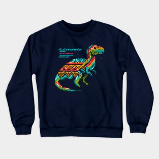 Pixel Dinosaur Art Crewneck Sweatshirt